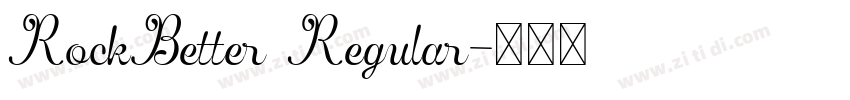 RockBetter Regular字体转换